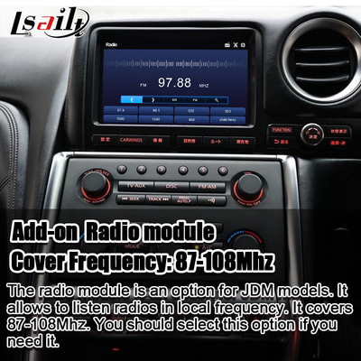 واجهة CarPlay اللاسلكية / وحدة Android للتسلية الإعلامية لـ GT-R GTR R35 2008-2010 نموذج JDM مدرج NetFlix ، YouTbe