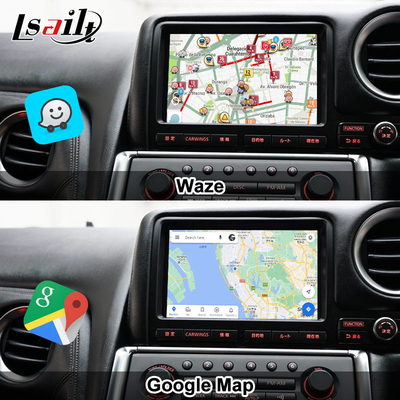 واجهة الوسائط المتعددة الروبوتية لـ GT-R GTR R35 2011-2016 واجهة Carplay اللاسلكية تضم YouTube ، GPS ، 8 + 128 GB