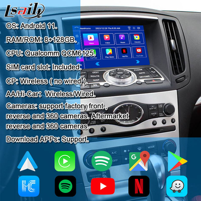 8G Android Infotainment Module لـ Infiniti G35 G37 Q60 Q40 2008-2016 يتضمن اليوتيوب و Google Play بواسطة Lsailt