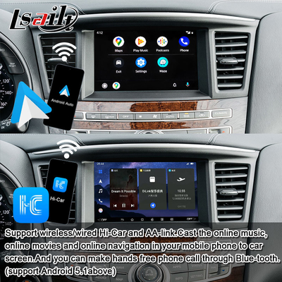 واجهة الوسائط المتعددة لجهاز إنفينيتي QX60 JX35 2011-2020 CarPlay اللاسلكي المتكامل ، Android Auto