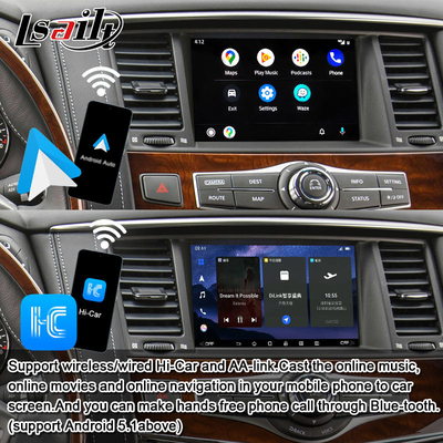 وحدة 8G Android Infotainment لشركة Infiniti QX80 QX56 نيسان باترول 20100-2021 واجهة CarPlay اللاسلكية، يوتيوب