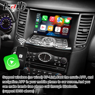 واجهة الوسائط المتعددة لجهاز إنفنتي QX70 FX35 FX37 2008-2017 CarPlay اللاسلكي المتكامل ، Android Auto