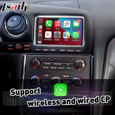 Lsailt Android Auto CP AA OEM التكامل واجهة الفيديو Carplay لنيسان GTR GT-R R35 2011-2016