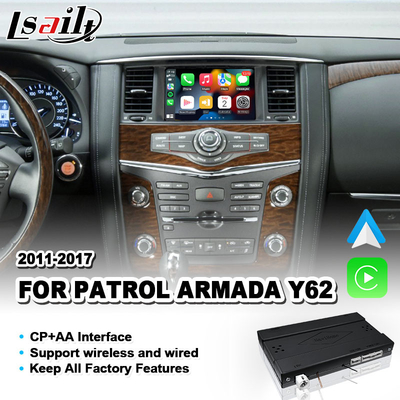 واجهة آلية لاسلكية لـ Carplay Android لـ 2011-2017 Nissan Patrol Y62