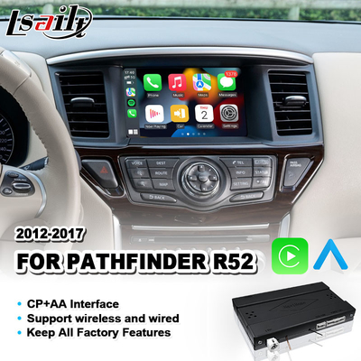 Lsailt Android Auto Wireless Carplay Interface لسيارة نيسان Pathfinder R52 لعام 2012-2017