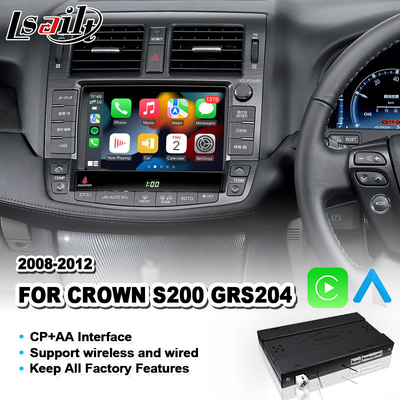 Lsailt Wireless Android Auto CP AA واجهة تشغيل الفيديو لتويوتا Crown S200 GWS204 2008-2012