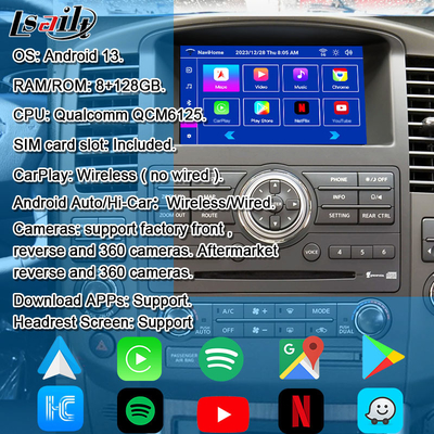Lsailt OEM التكامل واجهة الفيديو المتعددة الأندرويد لـ Pathfinder R51 نيسان نافارا D40 CarPlay& Android Auto Retrofit
