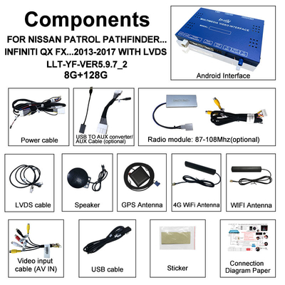 Lsailt OEM التكامل واجهة الفيديو المتعددة الأندرويد لـ Pathfinder R51 نيسان نافارا D40 CarPlay& Android Auto Retrofit