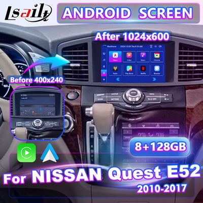 شاشة واجهة Carplay متعددة الوسائط لجهاز Lsailt 8 بوصات Android لعام 2011-2017 نيسان كوست E52