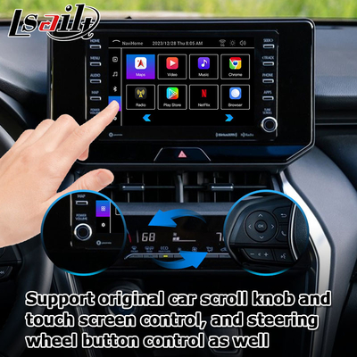 تويوتا هارير فينزا اندرويد 13 واجهة الفيديو الوسائط المتعددة 2019-حاضر carplay لاسلكي اندرويد أوتو