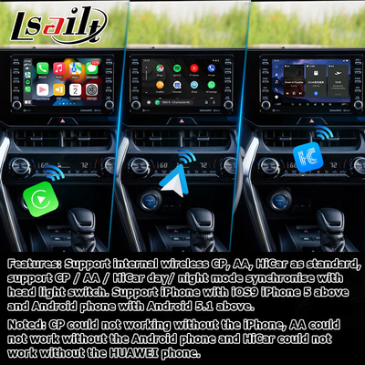 تويوتا هارير فينزا اندرويد 13 واجهة الفيديو الوسائط المتعددة 2019-حاضر carplay لاسلكي اندرويد أوتو