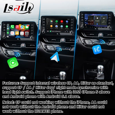 تويوتا C-HR CHR واجهة الوسائط المتعددة الروبوت 13 مع أندرويد auto carplay