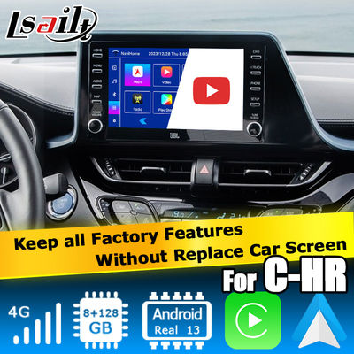 تويوتا C-HR CHR واجهة الوسائط المتعددة الروبوت 13 مع أندرويد auto carplay