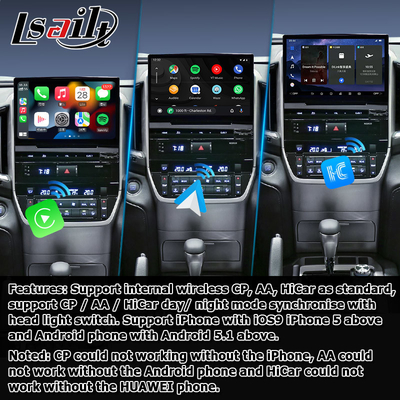 سيارة أندرويد 13 مربع الملاحة لتويوتا LC200 GXR وحدة فوجيتسو Carplay waze youtube عرض خلفي الخ