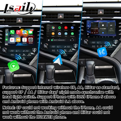 شاشة تعمل باللمس Carplay Android Auto Video Interface Toyota Camry Bluetooth Wifi USB