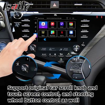شاشة تعمل باللمس Carplay Android Auto Video Interface Toyota Camry Bluetooth Wifi USB