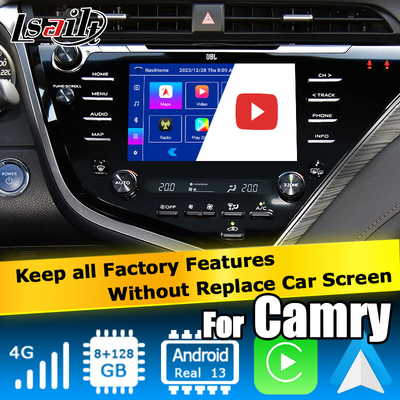 شاشة تعمل باللمس Carplay Android Auto Video Interface Toyota Camry Bluetooth Wifi USB