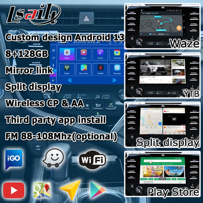 شاشة تعمل باللمس Carplay Android Auto Video Interface Toyota Camry Bluetooth Wifi USB