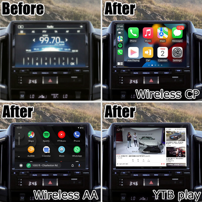 واجهة فيديو أندرويد 13 لتويوتا لاند كروزر LC200 GXR مع عرض خلفي WiFi carplay أندرويد أوتو
