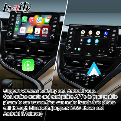 واجهة الفيديو لـ Lsailt Android 13 لـ Toyota Camry 2018-2021 RAV-4 ، Sienna تحديث شاشة OEM مع نظام الوسائط المتعددة Android يتضمن YouTube ، NetFlix