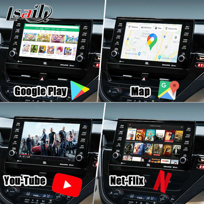 واجهة الفيديو لـ Lsailt Android 13 لـ Toyota Camry 2018-2021 RAV-4 ، Sienna تحديث شاشة OEM مع نظام الوسائط المتعددة Android يتضمن YouTube ، NetFlix