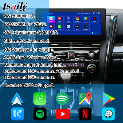 أندرويد 13 واجهة فيديو ليكسوس تحديث شاشة OEM لـ LM350 LM500H NX RX ES أدوات تعديل متضمنة YouTube ، NetFlix ، CarPlay اللاسلكي