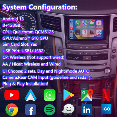 واجهة الفيديو الالكترونية الالكترونية لليكسوس LX 570 LX570