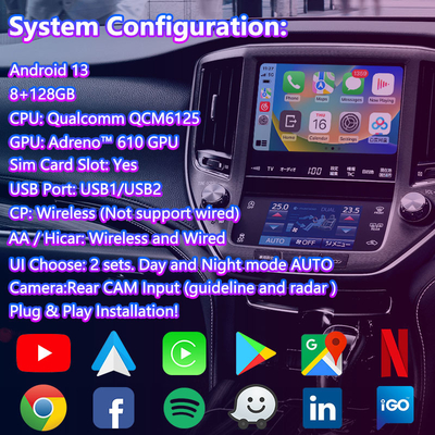 واجهة فيديو متعددة الوسائط لـ Lsailt Android لـ 2012-2018 تويوتا كراون S210 AWS210 GRS210 GWS214 Majesta Athlete