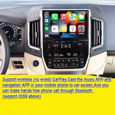 واجهة الوسائط المتعددة الروبوتية لـ Land Cruiser GX_R 2018-2021 LC200 لاسلكي Apple CarPlay& Android Auto Retrofit ترقية