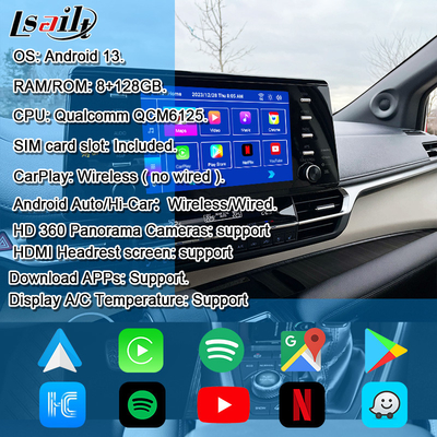 تكامل OEM وتعديل واجهة أندرويد لتويوتا سيينا 2018-2021 كامري، RAV-4 دعم الوسائط المتعددة داخل السيارة YouTube، NetFlix، كاميرا 360 درجة