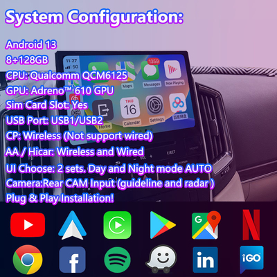 واجهة فيديو الوسائط المتعددة بنظام Android من Lsailt لسيارة Toyota Land Cruiser LC200 GXR GX-R FST LC 200 2018-2022