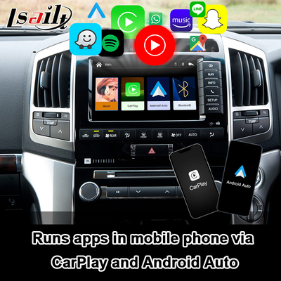 واجهة Apple CarPlay لللاند كروزر 200 2013-2021 متعددة اللغات ، كاميرا 360 ، دعم الكاميرا العكسية