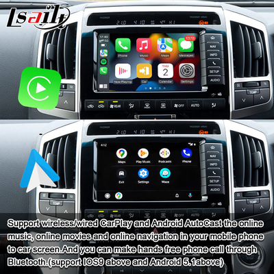 واجهة Apple CarPlay لللاند كروزر 200 2013-2021 متعددة اللغات ، كاميرا 360 ، دعم الكاميرا العكسية