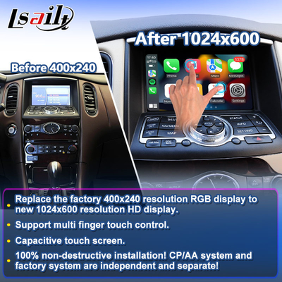 شاشة Lsailt Android Auto Carplay لسيارات إنفينيتي EX25 EX35 EX37 EX30d EX QX50 موديلات 2007-2017