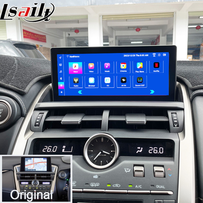 شاشة أندرويد لكزس لسيارات لكزس NX200T NX300H 2015-2017 شاشة IPS HD مقاس 10.25 بوصة، نظام أندرويد 13، كاربلاي لاسلكي، أندرويد أوتو