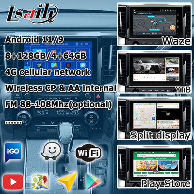 واجهة فيديو Android CarPlay لسيارة Toyota Alphard Vellfire AH40