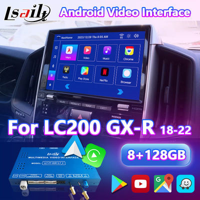 4 + 64 جيجابايت واجهة فيديو كاربلاي أندرويد لتويوتا لاند كروزر LC200 LC-GT GXR 2018-2021 Touch 3