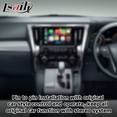 صندوق CarPlay و Android Auto بنمط OEM النقي لسلسلة Toyota Alphard Vellfire AH30 موديلات 2015-2022