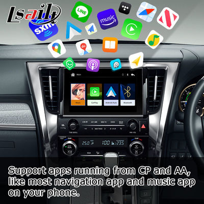 صندوق CarPlay و Android Auto بنمط OEM النقي لسلسلة Toyota Alphard Vellfire AH30 موديلات 2015-2022