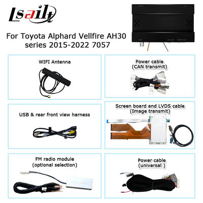 صندوق CarPlay و Android Auto بنمط OEM النقي لسلسلة Toyota Alphard Vellfire AH30 موديلات 2015-2022