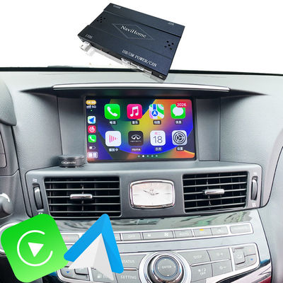 واجهة CarPlay لسيارات إنفينيتي Q70 Q70L M35 M45 Fuga 2009-2019 محول Android Auto اللاسلكي دمج انعكاس الهاتف المحمول، درجة حرارة التيار المتردد