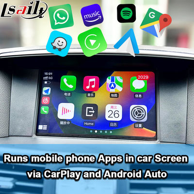 واجهة CarPlay لسيارات إنفينيتي Q70 Q70L M35 M45 Fuga 2009-2019 محول Android Auto اللاسلكي دمج انعكاس الهاتف المحمول، درجة حرارة التيار المتردد