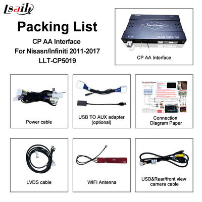 واجهة CarPlay لسيارات إنفينيتي Q70 Q70L M35 M45 Fuga 2009-2019 محول Android Auto اللاسلكي دمج انعكاس الهاتف المحمول، درجة حرارة التيار المتردد