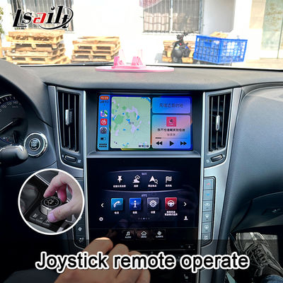 Q50 Q60 OEM وحدة ترقية Apple CarPlay دمج انعكاس الهاتف المحمول، عرض درجة حرارة مكيف الهواء، خرائط جوجل، سبوتيفاي