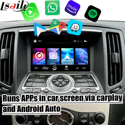 شاشة Lsailt 7 بوصة لاسلكية Android Auto CarPlay لسيارات إنفينيتي G37 G25 G35 Skyline 370GT (V36) Q40 2007-2014 شاشة لمس عالية الدقة