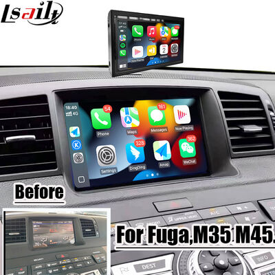 شاشة Lsailt مقاس 8 بوصات CarPlay لسيارة Nissan Fuga (Y50) Infiniti 350GT 2005-2008 Android Auto، انعكاس، شاشة لمس عالية الدقة