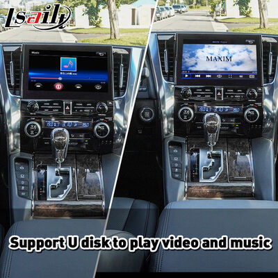 واجهة Lsailt اللاسلكية Android Auto Carplay لسيارات تويوتا ألفارد فيلفاير JBL الإصدار العالي 2019-2023