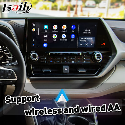 واجهة Lsailt Wireless Android Auto Carplay لسيارة تويوتا هايلاندر الحالية لعام 2020