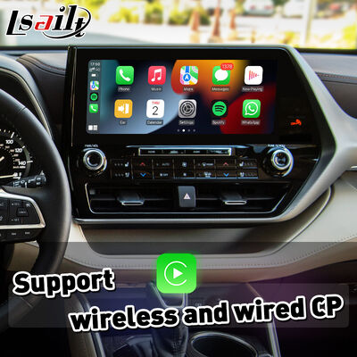 واجهة Lsailt Wireless Android Auto Carplay لسيارة تويوتا هايلاندر الحالية لعام 2020