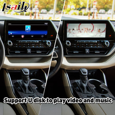 واجهة Lsailt Wireless Android Auto Carplay لسيارة تويوتا هايلاندر الحالية لعام 2020